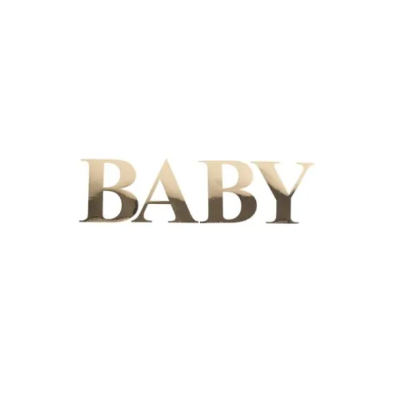 Stickers en forme de lettres pour baby shower - Or - Modèle au choix