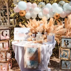 Stickers en forme de lettres pour baby shower - Or - Modèle au choix