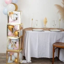 Stickers en forme de lettres pour baby shower - Or - Modèle au choix