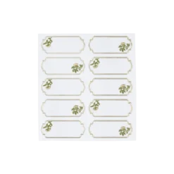 10 stickers marque-verres - 6 x 2,5 cm - Collection Botanica Verde