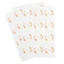 24 stickers "Merci" FSC® - 5 x 4,3 cm - Collection Peachy