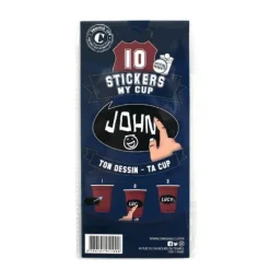 10 Stickers pour Gobelets Personnalisables