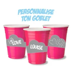 10 Stickers pour gobelets Personnalisables - Modèle au Choix