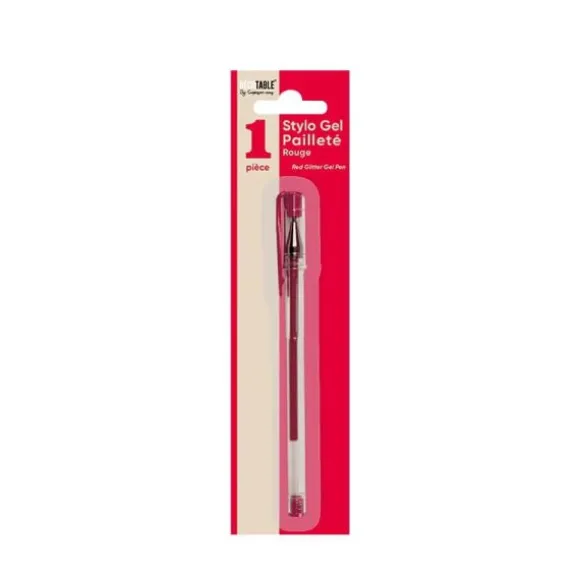 Stylo Gel à paillettes - Couleur au Choix
