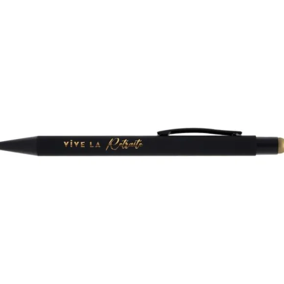 Stylo "Vive la Retraite" - 14 cm - Collection Retraite Dorée - Couleur au choix