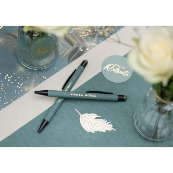 Stylo "Vive la Retraite" - 14 cm - Collection Retraite Dorée - Couleur au choix