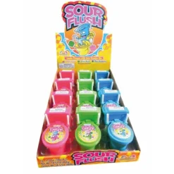 Sucette avec pot de poudre acidulée en forme de WC - Sour Flush - 39 g
