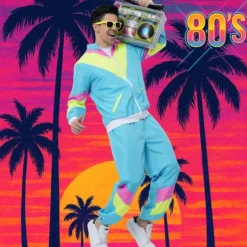 Survêtement Bleu des Années 80 pour homme - Taille au choix