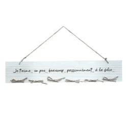 Suspension en bois avec nœuds " Je t'aime "