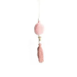 Suspension à Pompons - Rose