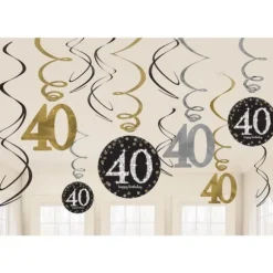 12 Suspensions 40 Ans - Or / Argent