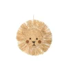 Suspension tête d'ourson en raphia - 38 cm