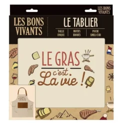Tablier de cuisine - Le gras c'est la vie - Collection Les bons vivants