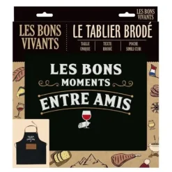 Tablier de cuisine - Les bons moments entre amis - Collection Les bons vivants
