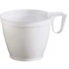 20 tasses à café blanches en plastique réutilisable - 17 cl