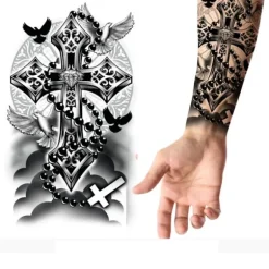 Tatouage temporaire - 14 x 30 cm - Croix