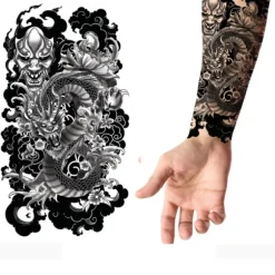 Tatouage temporaire - 14 x 30 cm - Dragon