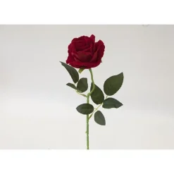 Tige de rose rouge en velours - 51 cm
