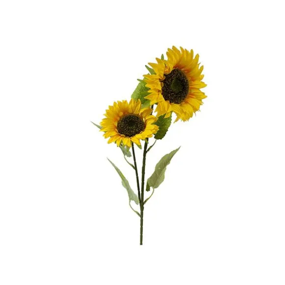 Tige de tournesol à 2 têtes - 85 cm