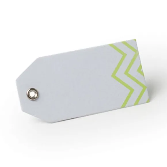 12 Étiquettes Chevron Vert anis