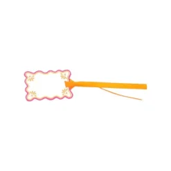 10 étiquettes en papier à personnaliser avec ruban - 6 x 4 cm - Collection Pink Lemonade