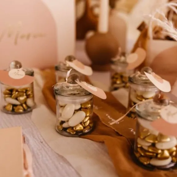 9 Étiquettes Merci + Ruban Satin - Collection Curve