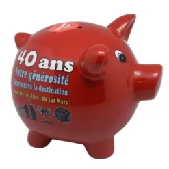 Tirelire Cochon Anniversaire - 40Ans