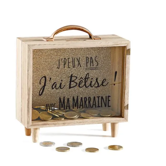 Tirelire "J'peux pas j'ai bêtise" - Marraine