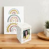Tirelire personnalisable en bois pour enfant - Fleurs