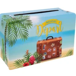 Tirelire valise - Retraite Tropicale - 24 cm