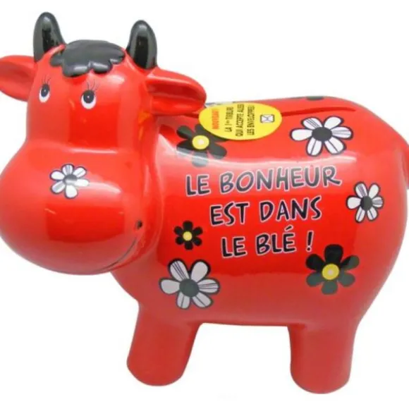 Tirelire XXL - Vache - Rouge