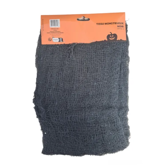 Tissu Monstrueux Noir - Tenture Halloween