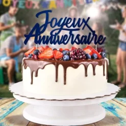 Top Gâteau - Joyeux Anniversaire - Collection Confettis