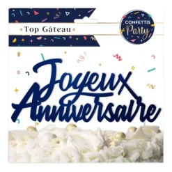 Top Gâteau - Joyeux Anniversaire - Collection Confettis