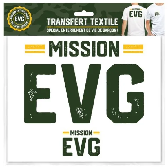 Transfert Textile "Mission EVG" - Collection Mission Enterrement de vie de garçon