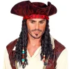Tricorne de pirate avec bandana et dreadlocks