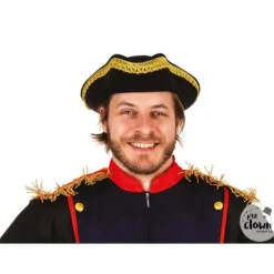 Tricorne noir avec galon doré
