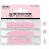 Trio de formes de confettis de table en papier - Couleur au choix