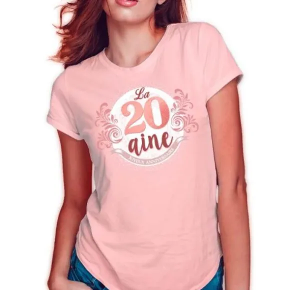 T-shirt à dédicacer Anniversaire - Femme - Age au Choix