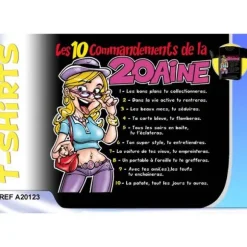 T-Shirt Femme Anniversaire 20 ans "Les 10 Commandements"