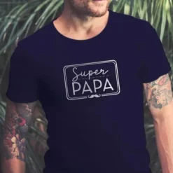 T-shirt pour homme " Super Papa " - Taille au Choix