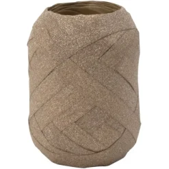 Œuf Bolduc métallisé avec cœurs rouges - 10 mm x 20 m