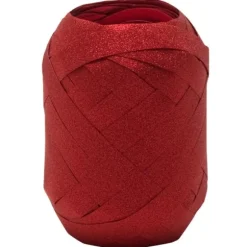 Œuf Bolduc métallisé avec cœurs rouges - 10 mm x 20 m