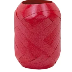 Œuf Bolduc métallisé avec cœurs rouges - 10 mm x 20 m