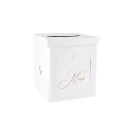 Urne Merci - Collection Communion Pureté Blanc et Or
