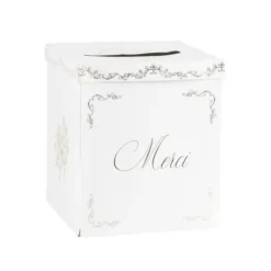 Urne "Merci" FSC® - 21 x 21 x 25 cm - Collection Vintage Doré