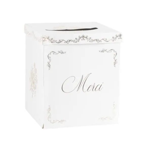 Urne "Merci" FSC® - 21 x 21 x 25 cm - Collection Vintage Doré