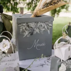 Urne "Merci" FSC® - 21 x 21 x 25 cm - Collection Greenery