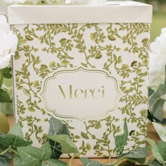 Urne "Merci" - 21 x 21 x 25 cm - Collection Botanica Verde
