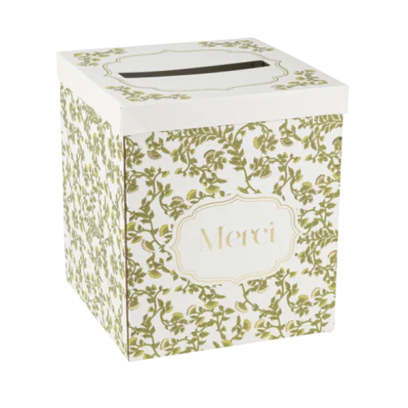 Urne "Merci" - 21 x 21 x 25 cm - Collection Botanica Verde